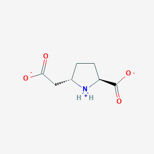 molecular formula C7H10NO4- B1264300 (5S)-5-(carboxymethyl)-L-proline(1-) 