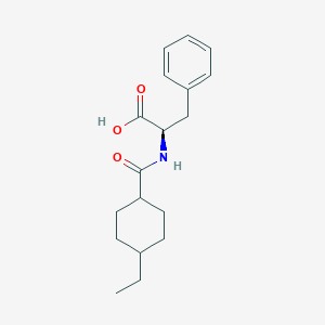molecular formula C18H25NO3 B126431 N-(4-乙基环己烷-1-羰基)-D-苯丙氨酸 CAS No. 105746-45-0
