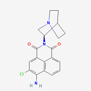 6-amino-2-[(3R)-1-azabicyclo[2.2.2]octan-3-yl]-5-chlorobenzo[de]isoquinoline-1,3-dione