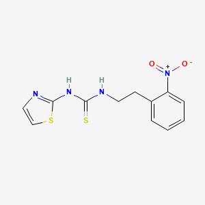 Thiourea, N-(2-(2-nitrophenyl)ethyl)-N'-2-thiazolyl-