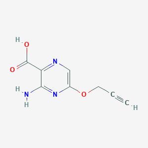 molecular formula C8H7N3O3 B12643225 3-Amino-5-prop-2-ynoxypyrazine-2-carboxylic acid 