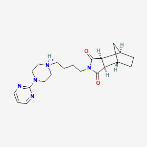 molecular formula C21H30N5O2+ B1264324 Tandospirone cation 