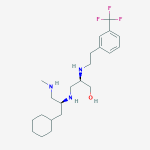 molecular formula C22H36F3N3O B1264330 (2R)-3-[[(2S)-1-cyclohexyl-3-(methylamino)propan-2-yl]amino]-2-[2-[3-(trifluoromethyl)phenyl]ethylamino]-1-propanol 
