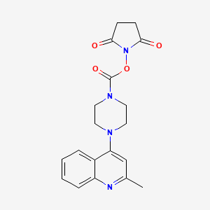 (2,5-Dioxopyrrolidin-1-yl) 4-(2-methylquinolin-4-yl)piperazine-1-carboxylate