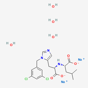 disodium;(2S)-2-[[(1S)-1-carboxylato-2-[3-[(3,5-dichlorophenyl)methyl]imidazol-4-yl]ethyl]amino]-4-methylpentanoate;tetrahydrate