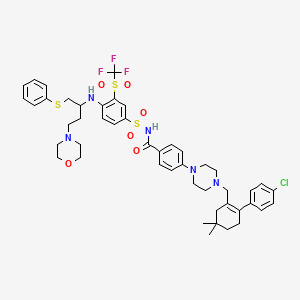 molecular formula C47H55ClF3N5O6S3 B1264371 4-[4-[[2-(4-氯苯基)-5,5-二甲基-1-环己烯基]甲基]-1-哌嗪基]-N-[4-[[4-(4-吗啉基)-1-(苯硫基)丁-2-基]氨基]-3-(三氟甲磺酰基)苯基]磺酰基苯甲酰胺 