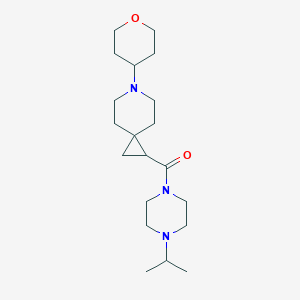 molecular formula C20H35N3O2 B1264372 (4-Isopropylpiperazin-1-yl)(6-(tetrahydro-2H-pyran-4-yl)-6-azaspiro[2.5]octan-1-yl)methanone 