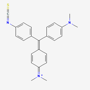 molecular formula C24H24N3S+ B1264374 孔雀绿异硫氰酸酯阳离子 