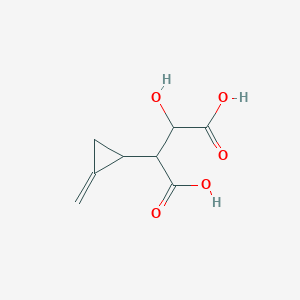 molecular formula C8H10O5 B1264376 2-hydroxy-3-(2-methylidenecyclopropyl)butanedioic acid 