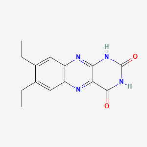 Benzo(g)pteridine-2,4(1H,3H)-dione, 7,8-diethyl-