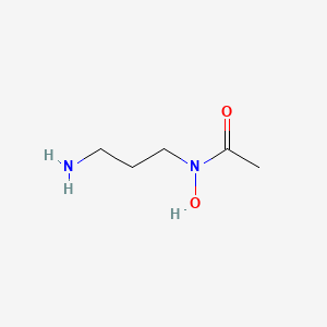 molecular formula C5H12N2O2 B1264377 N-(3-aminopropyl)-N-hydroxyacetamide 