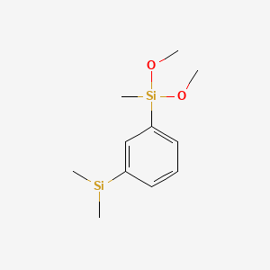 molecular formula C11H19O2Si2 B12643919 Silane, (3-(dimethylsilyl)phenyl)dimethoxymethyl- CAS No. 33546-27-9