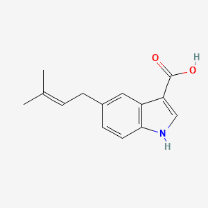 molecular formula C14H15NO2 B1264398 5-二甲基烯基吲哚-3-羧酸 