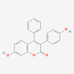 molecular formula C21H14O4 B012644 7-Hydroxy-4-phenyl-3-(4-hydroxyphenyl)coumarin CAS No. 100242-24-8