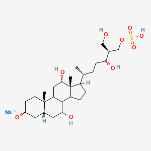 molecular formula C27H47NaO9S B1264400 Sodium 7,12,24,26-tetrahydroxy-27-(sulfooxy)cholestan-3-olate 