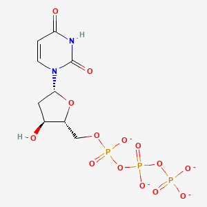 molecular formula C9H11N2O14P3-4 B1264416 2'-脱氧尿苷-5'-三磷酸 