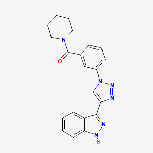 [3-[4-(1H-indazol-3-yl)triazol-1-yl]phenyl]-piperidin-1-ylmethanone