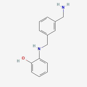 molecular formula C14H16N2O B12644277 Phenol, 2-(((3-(aminomethyl)phenyl)methyl)amino)- CAS No. 121028-74-8