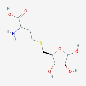 molecular formula C9H17NO6S B1264430 S-(5-Deoxy-D-ribos-5-yl)-L-homocysteine 