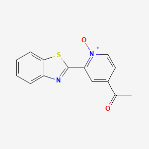 1-[2-(1,3-Benzothiazol-2-yl)-1-oxidopyridin-1-ium-4-yl]ethanone