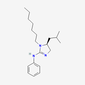 molecular formula C20H33N3 B1264434 (5S)-1-heptyl-5-(2-methylpropyl)-N-phenyl-4,5-dihydroimidazol-2-amine 