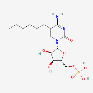 molecular formula C15H26N3O8P B12644344 5-n-Hexylcytidine 5'-monophosphate CAS No. 117309-85-0