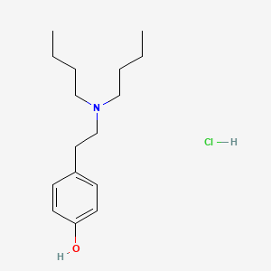 molecular formula C16H28ClNO B12644365 4-[2-(Dibutylamino)ethyl]phenol CAS No. 6629-63-6