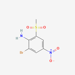 molecular formula C7H7BrN2O4S B12644374 2-Bromo-6-(mesyl)-4-nitroaniline CAS No. 43002-00-2