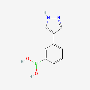 molecular formula C9H9BN2O2 B12644389 3-(1H-Pyrazol-4-YL)phenylboronic acid 