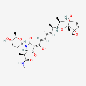 molecular formula C32H43N2O9- B12644419 Afragilimycin A CAS No. 76559-69-8