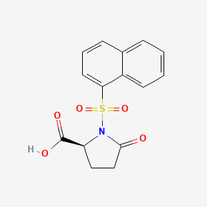 molecular formula C15H13NO5S B12644421 1-(Naphthylsulphonyl)-5-oxo-L-proline CAS No. 26774-80-1