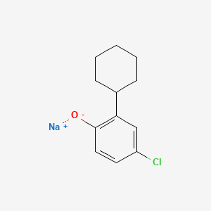 molecular formula C12H14ClNaO B12644426 Sodium 4-chloro-2-cyclohexylphenolate CAS No. 85712-08-9