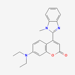 7-(diethylamino)-4-(1-methyl-1H-benzimidazol-2-yl)-2H-chromen-2-one