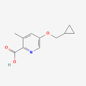 molecular formula C11H13NO3 B12644531 5-(Cyclopropylmethoxy)-3-methylpyridine-2-carboxylic acid 