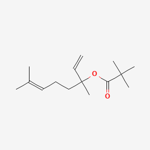 molecular formula C15H26O2 B12644615 1,5-Dimethyl-1-vinylhex-4-enyl pivalate CAS No. 83846-55-3