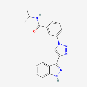 3-[4-(1H-indazol-3-yl)triazol-1-yl]-N-propan-2-ylbenzamide