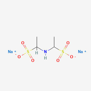 molecular formula C4H9NNa2O6S2 B12645006 Disodium 1,1'-iminobis(ethanesulphonate) CAS No. 84195-69-7