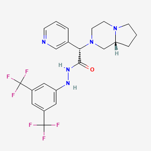 (2S)-N'-[3,5-bis(trifluoromethyl)phenyl]-2-[(8aR)-hexahydropyrrolo[1,2-a]pyrazin-2(1H)-yl]-2-(3-pyridinyl)acetohydrazide