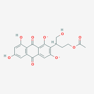 9,10-Anthracenedione, 2-(3-(acetyloxy)-1-(hydroxymethyl)propyl)-1,3,6,8-tetrahydroxy-, (-)-