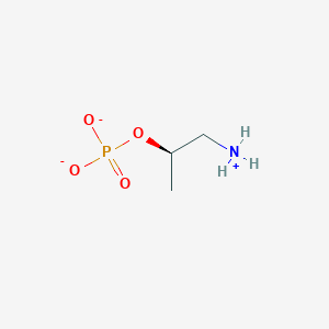 molecular formula C3H9NO4P- B1264538 (R)-1-ammoniopropan-2-yl phosphate(1-) 
