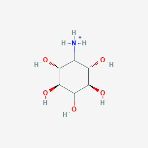 molecular formula C6H14NO5+ B1264542 1-氨基-1-脱氧-赤藓糖-肌醇 