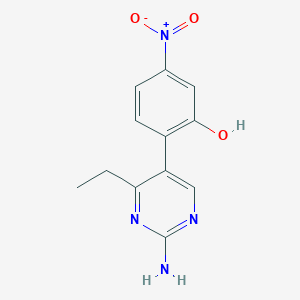 2-(2-Amino-4-ethylpyrimidin-5-yl)-5-nitrophenol