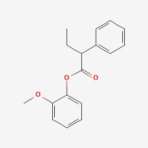 molecular formula C17H18O3 B12645520 2-Methoxyphenyl 2-phenylbutyrate CAS No. 40893-04-7