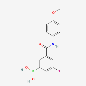 3-Fluoro-5-(4-methoxyphenylcarbamoyl)benzeneboronic acid