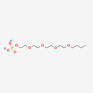 molecular formula C12H27O8P B12645549 3,6,9,12-Tetraoxahexadecan-1-ol, phosphate CAS No. 84988-62-5