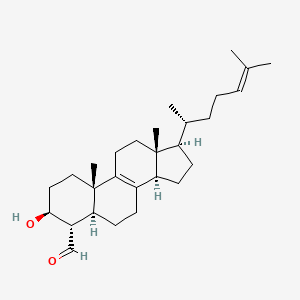 molecular formula C28H44O2 B1264556 4alpha-甲醛-5alpha-胆甾-8,24-二烯-3beta-醇 