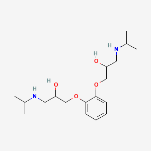 molecular formula C18H32N2O4 B1264559 1,1'-(2-Phenylenedioxy)bis(3-isopropylamino)-2-propanol CAS No. 38457-33-9