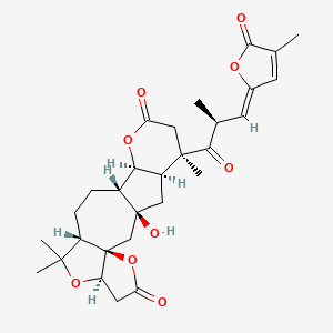 molecular formula C29H36O9 B1264562 Schintrilactone B 