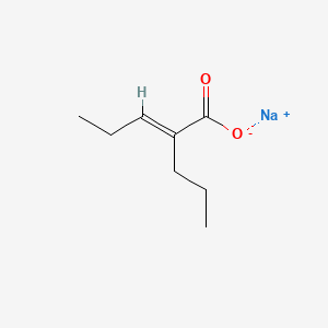 molecular formula C8H13NaO2 B1264593 2-Propyl-2-pentenoic acid, sodium salt CAS No. 69827-64-1