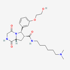 (6S,7R,8aR)-N-[6-(dimethylamino)hexyl]-6-[3-(2-hydroxyethoxy)phenyl]-1,4-dioxo-2,3,6,7,8,8a-hexahydropyrrolo[1,2-a]pyrazine-7-carboxamide